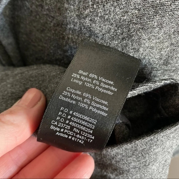 Babaton Aritzia • Heathered Grey Ranvir Tie Waist Dress - Picture 6 of 7